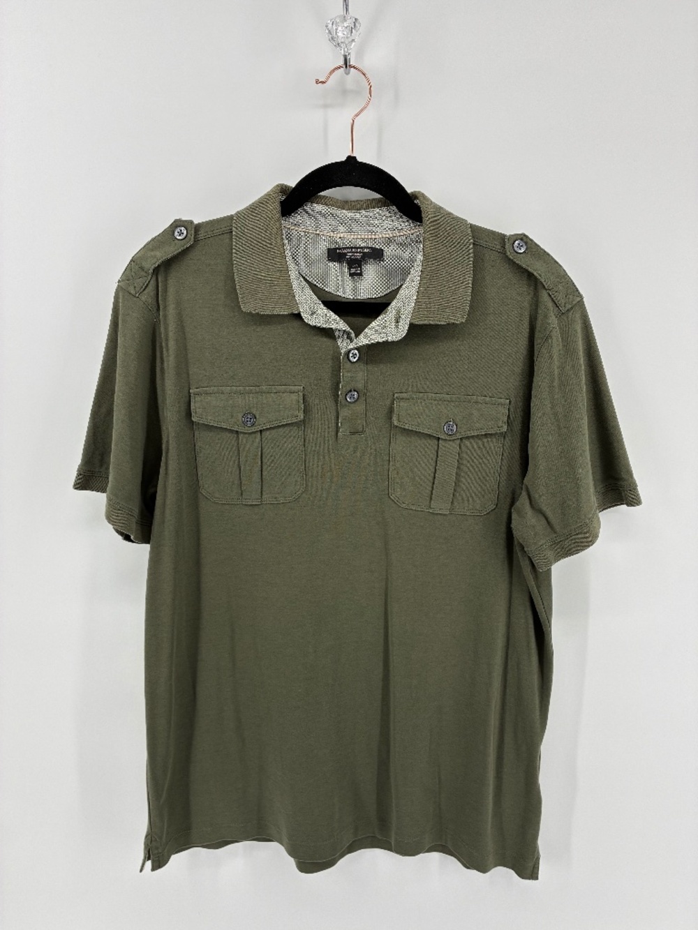 Banana Republic Green Polo Shirt Luxury Touch
